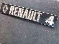 Renault 4 logotipo chapa