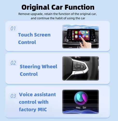 RGB kolorowy Carplay Adapter bezprzewodowy sterowanie iphone android