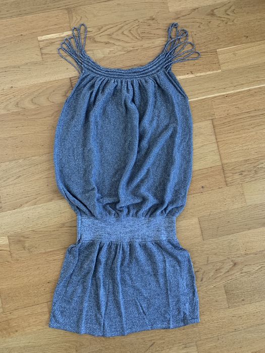 Vestido Stradivarius prateado tamanho S