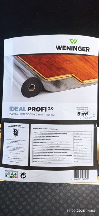 Podkład podłogowy 2mm gr.I z aluminium