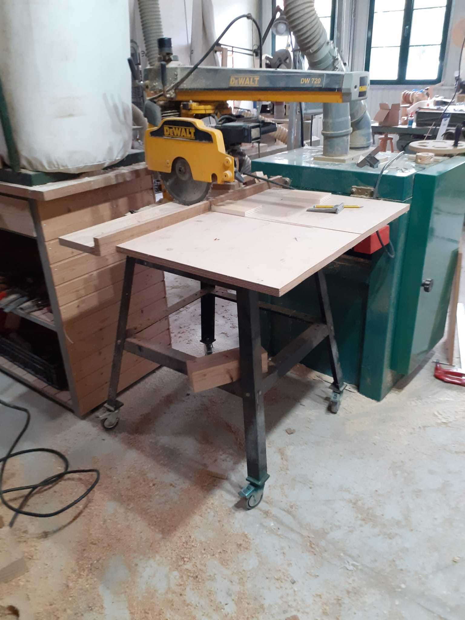 Serra Radial Dewalt DW720 usada + Desengrossadeira Metabo DH330 nova