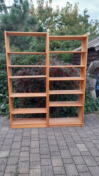 Drewniane regały - biblioteczki, lite drewno-stabilne i solidne !