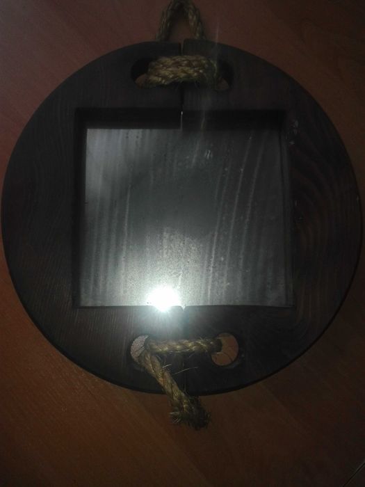 Lusterko drewniane stare