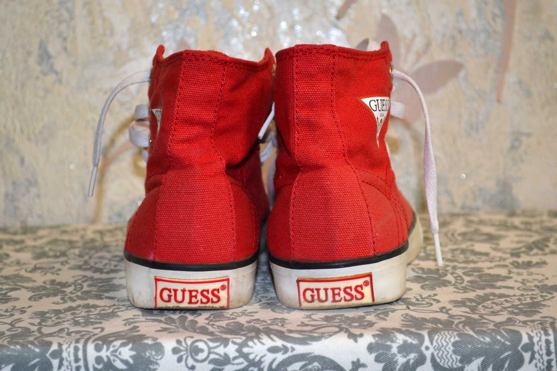 Красные кеды guess размер 37 - 37,5