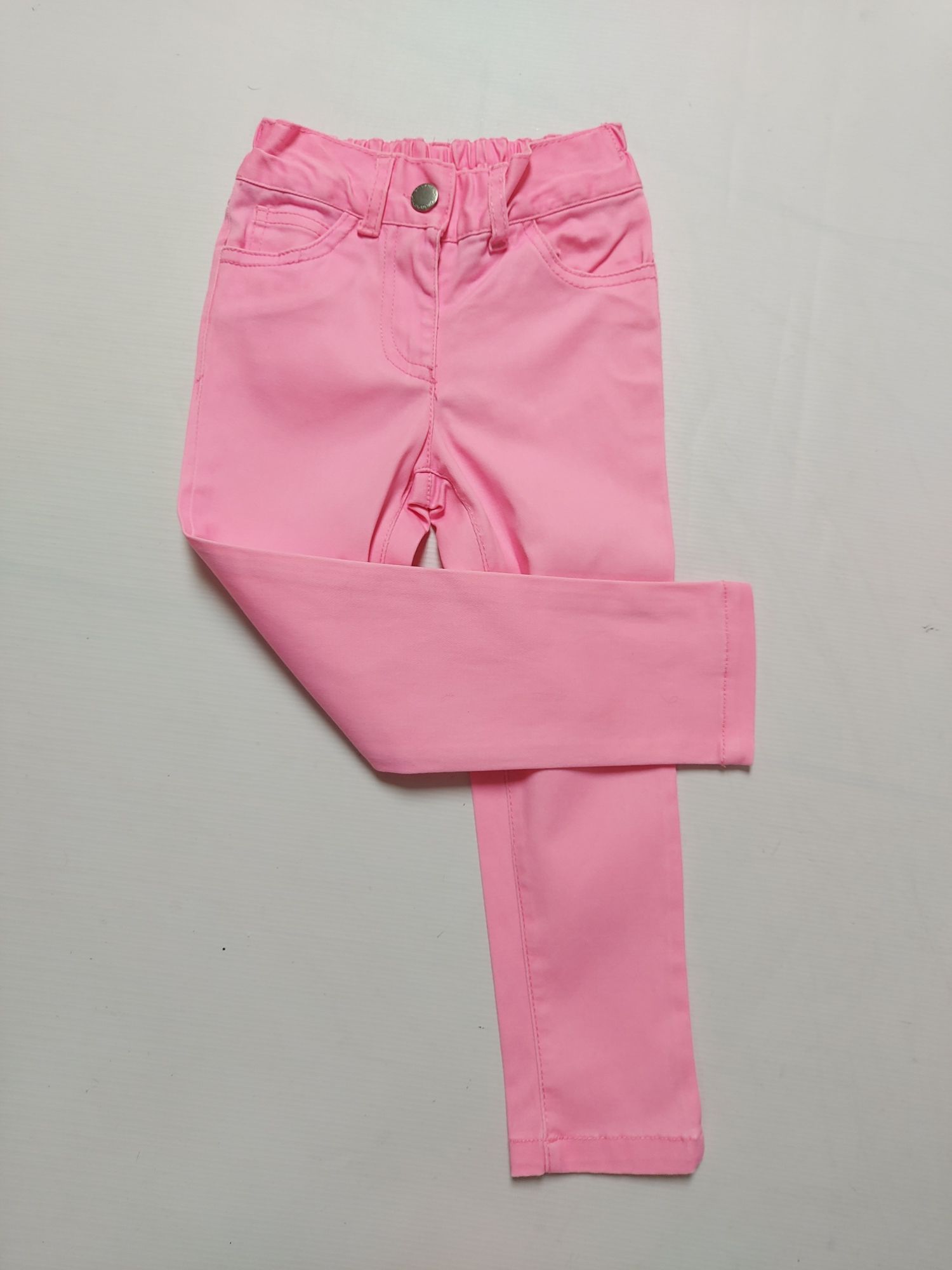 Nowe jaskrawo różowe spodnie typu rurki bawelna elastan Pepco 104 5lat