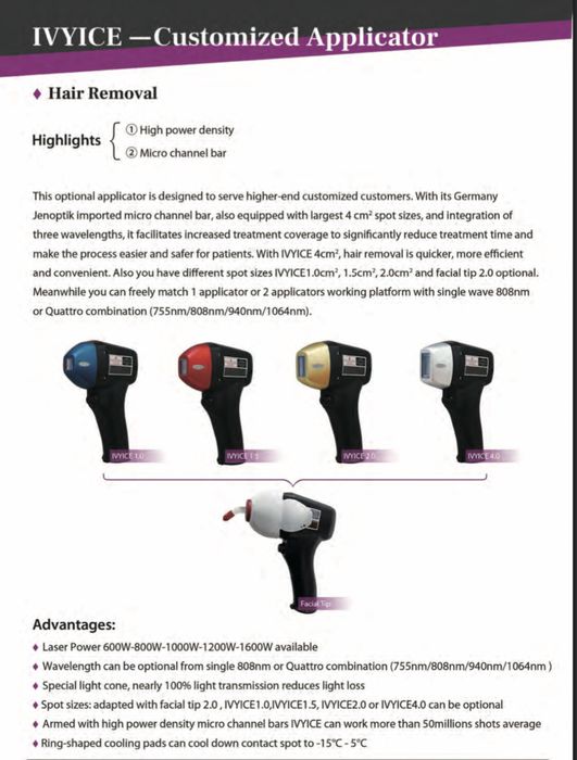 Апарат для лазерної епіляції PREDATOR Titanium / IVYICE Маніпула