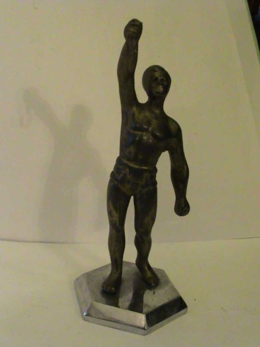 Stojak FIGURALNY metalowy na zegarek kieszonkowy - Rzadkość