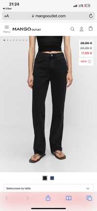 Жіночі чорні джинси mango 36