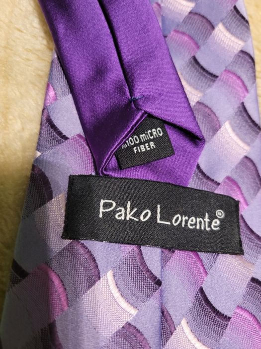 Modny krawat fiolety klasyczna szerokość 9cm Paco Lorente