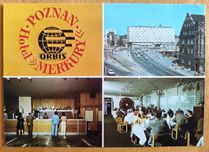 Pocztówka Hotel Poznań  fotografia A. Araszkiewicz okres PRL