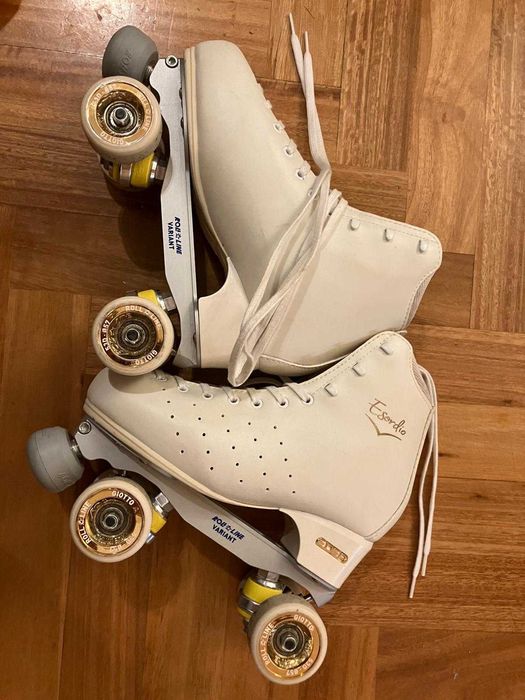 Patins profissionais patinagem Artística brancos - Isordio Edea 265