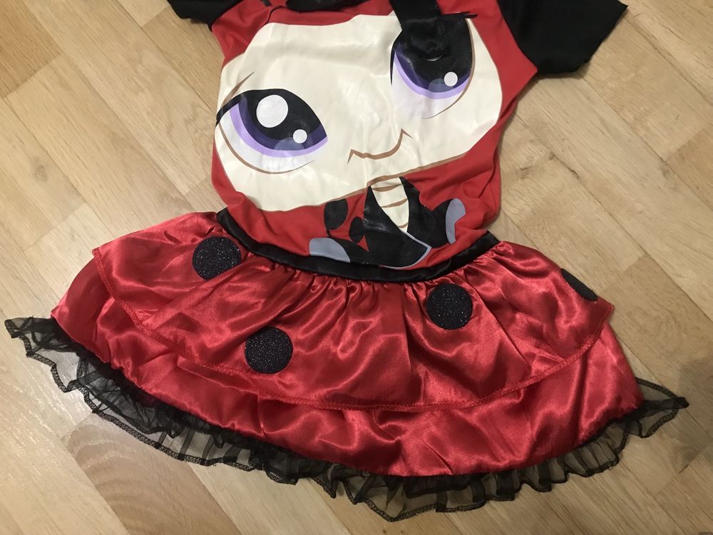 Przebranie karnawałowe biedronka littlest pet shop rozmiar 7/8 lat