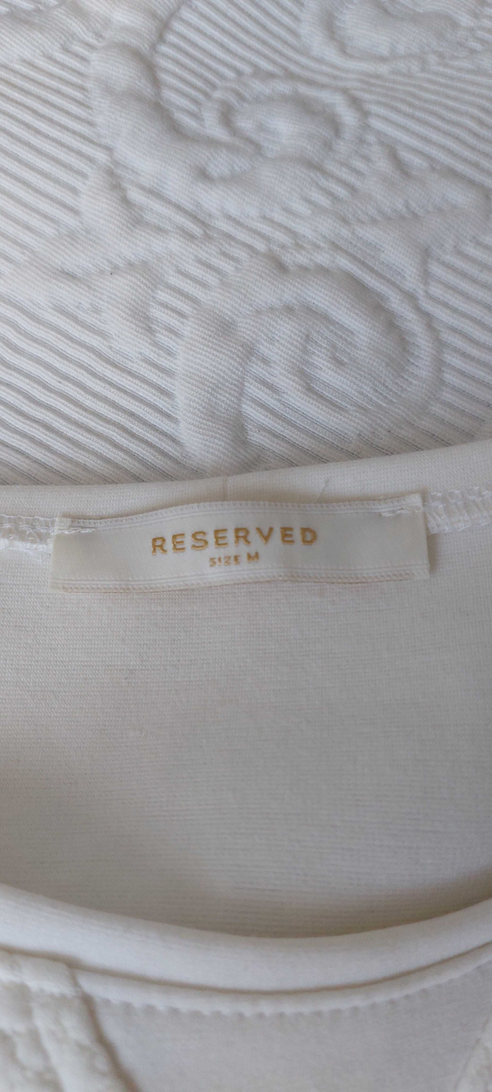 biała,ecru sukienka sportowo/elegancka reserved rozmiar M/L