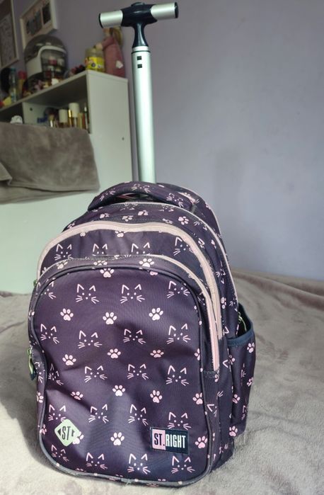 ST.RIGHT Plecak na kółkach szkolny wielokomorowy KOTY