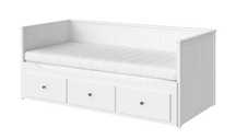 HEMNES - Cama individual e dupla c/3 gavetas de arrumação