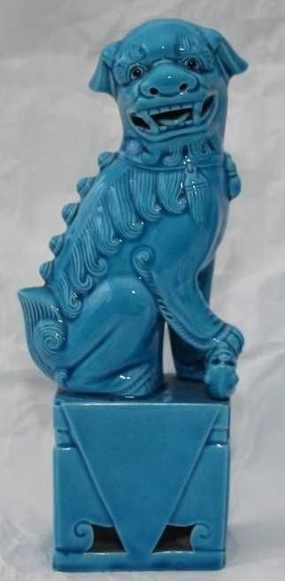 Foo Dog Porcelana Turquesa