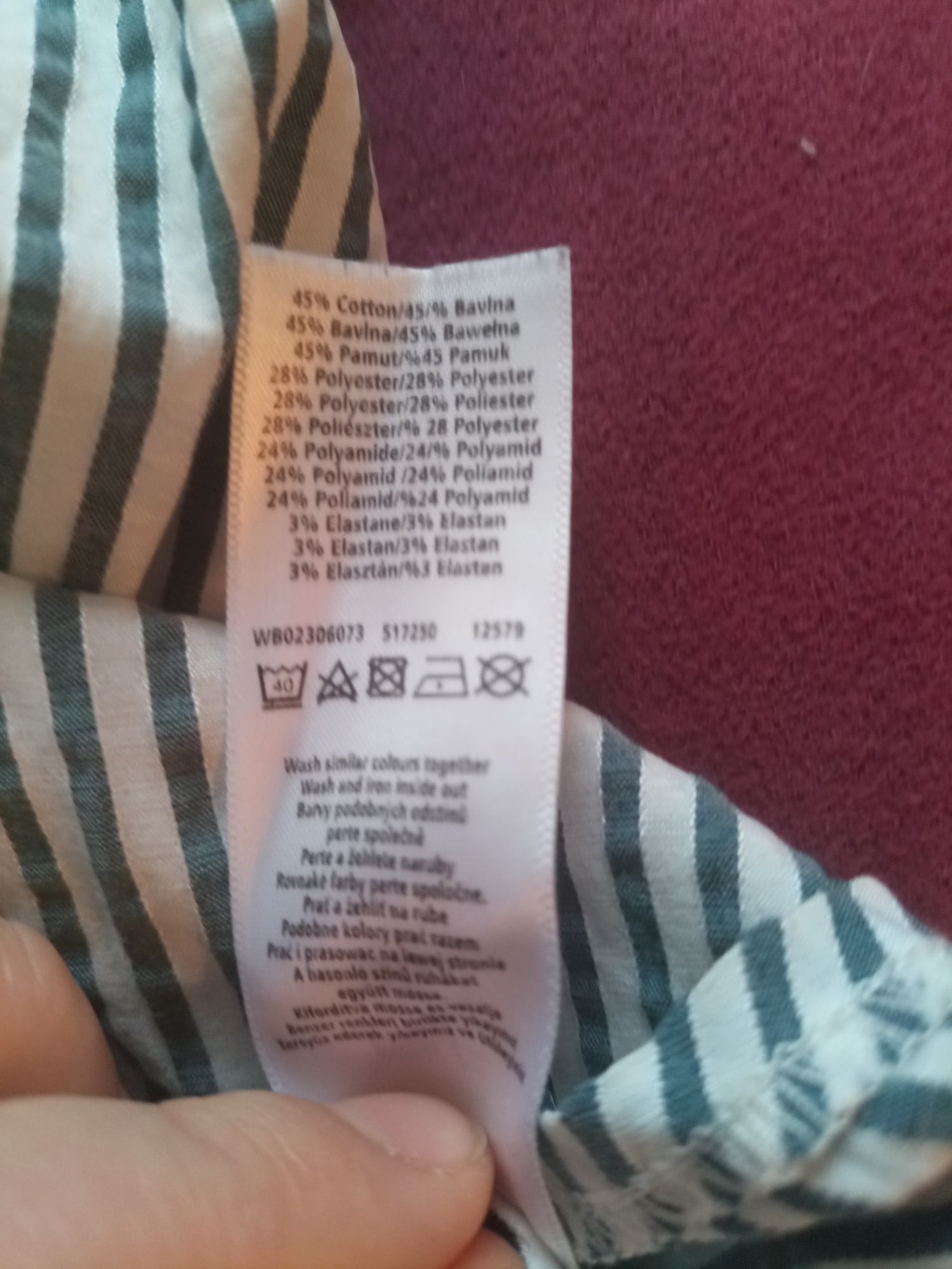 Komplet spodnie esmara + elegancka koszulka w paski F&F 36