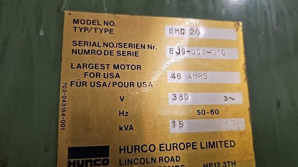 Фрезерний верстат з ЧПУ Hurco BMC20, 1995 рік