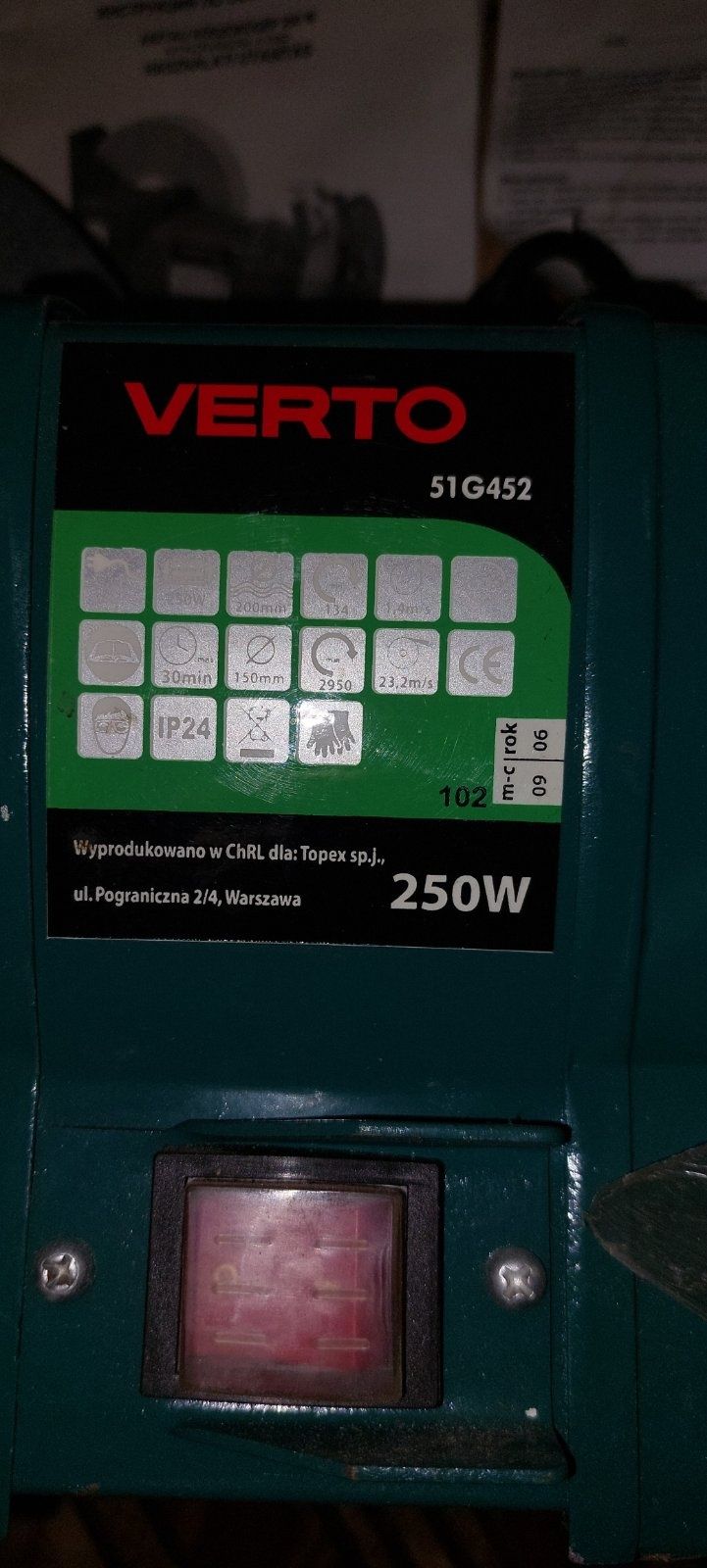 Електро точильний верстат Verto 51g452