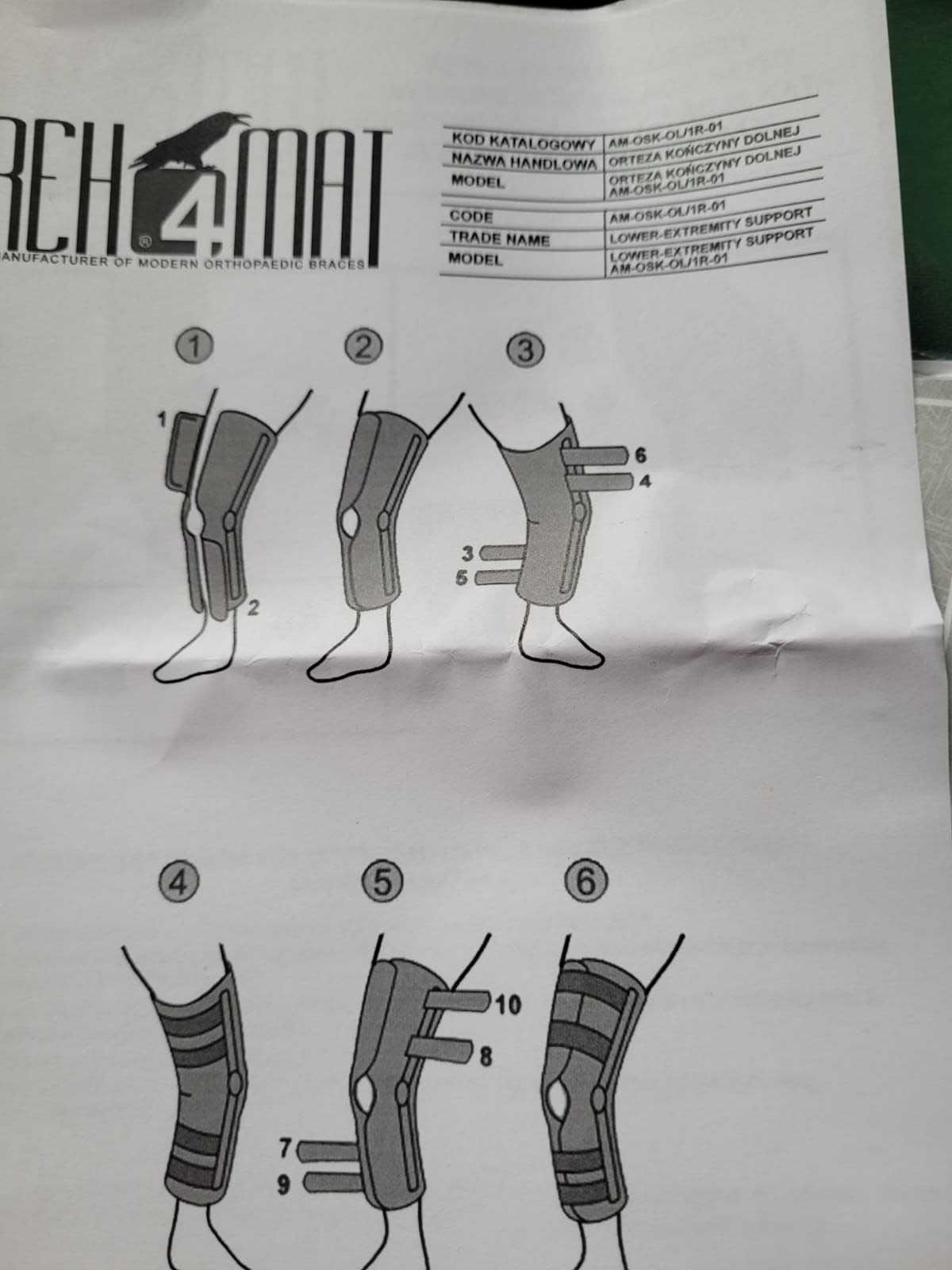 orteza kolanowa prawa/lewa Reh4mat rozmiar s