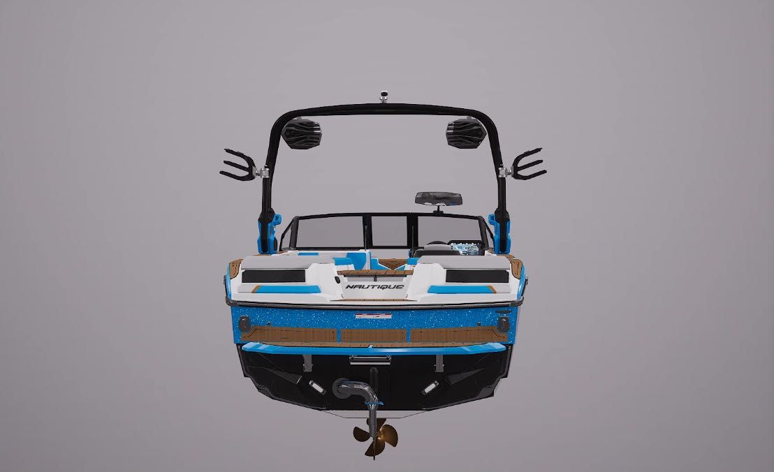 Łódź motorowa do wakesurfa, wakeboarda i nart wodnych Nautique GS22/25