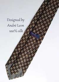André Leon 100% silk jedwab krawat luxury