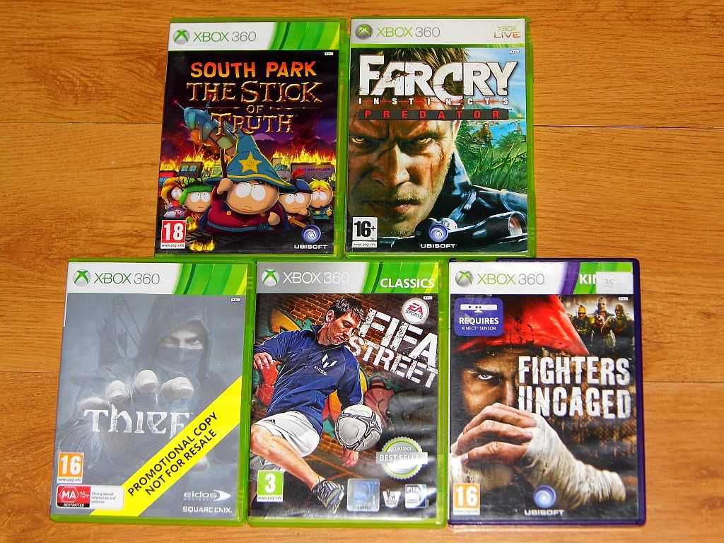 Gry na XBox 360 Fifa Street Farcry Thief Fighters Uncgade South Park