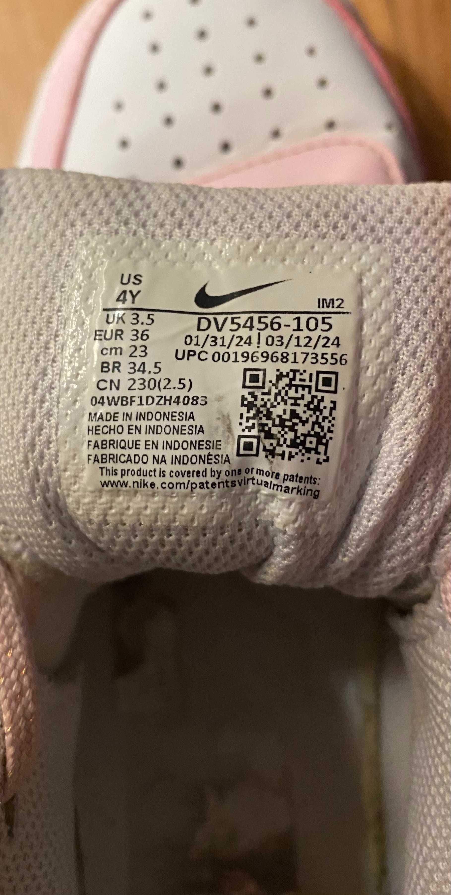 Buty NIKE 36 / 23cm kolor róż z białym