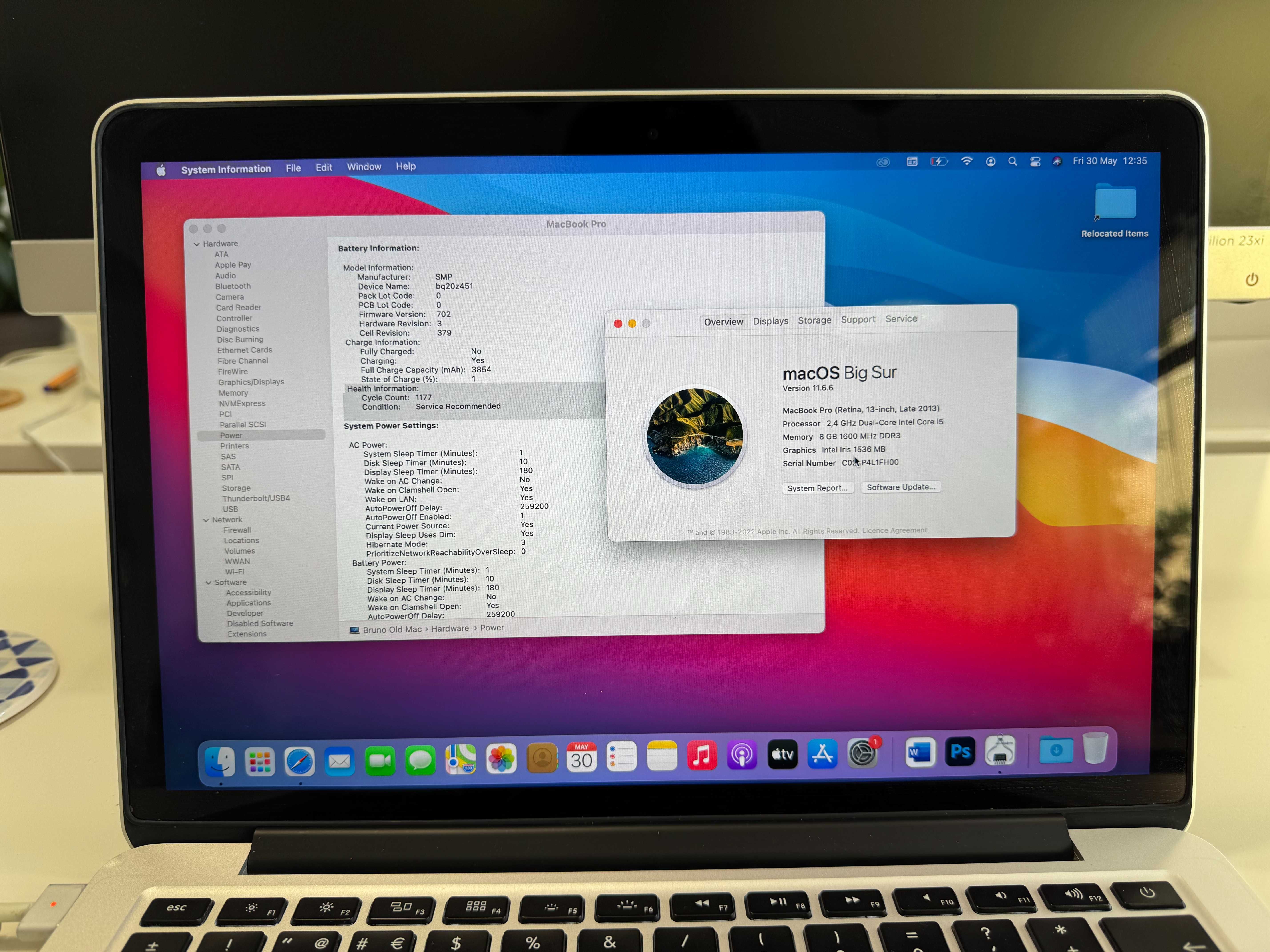 MacBook Pro Retina 13” (2013) 2,4GHz i5 | 8GB RAM | 256GB