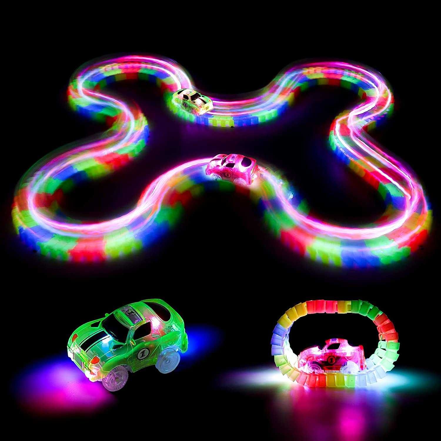 Glow Racing Track Car Set Led Light