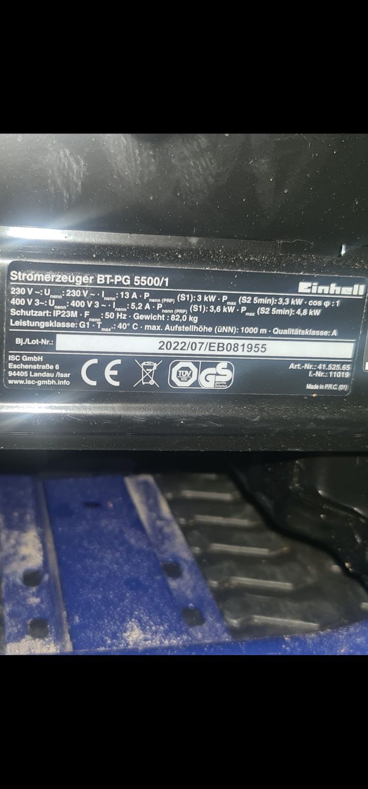 трехфазний Генератор Einhell BT-PG 5500/01