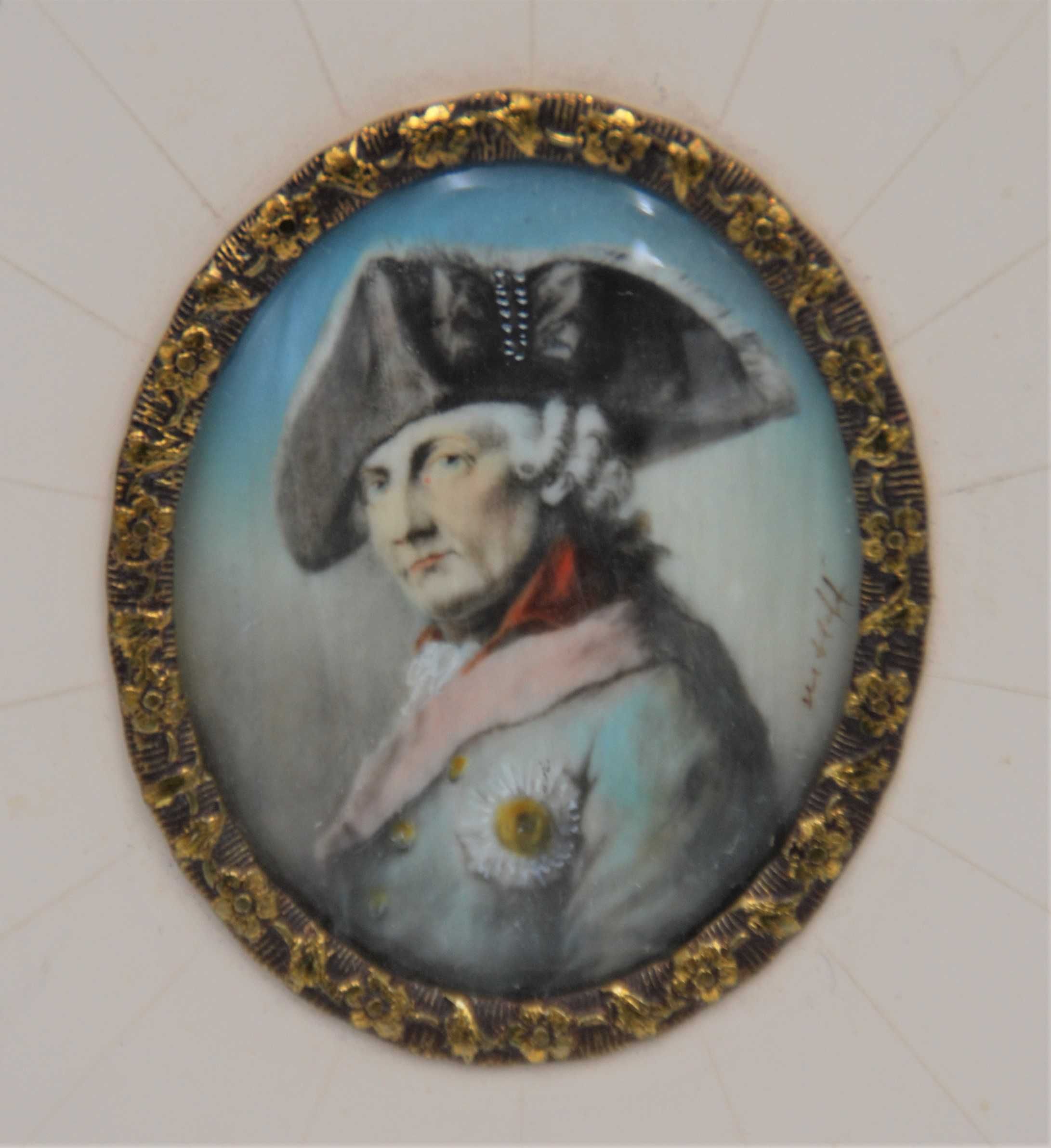 Miniatura portret król Fryderyk Wielki