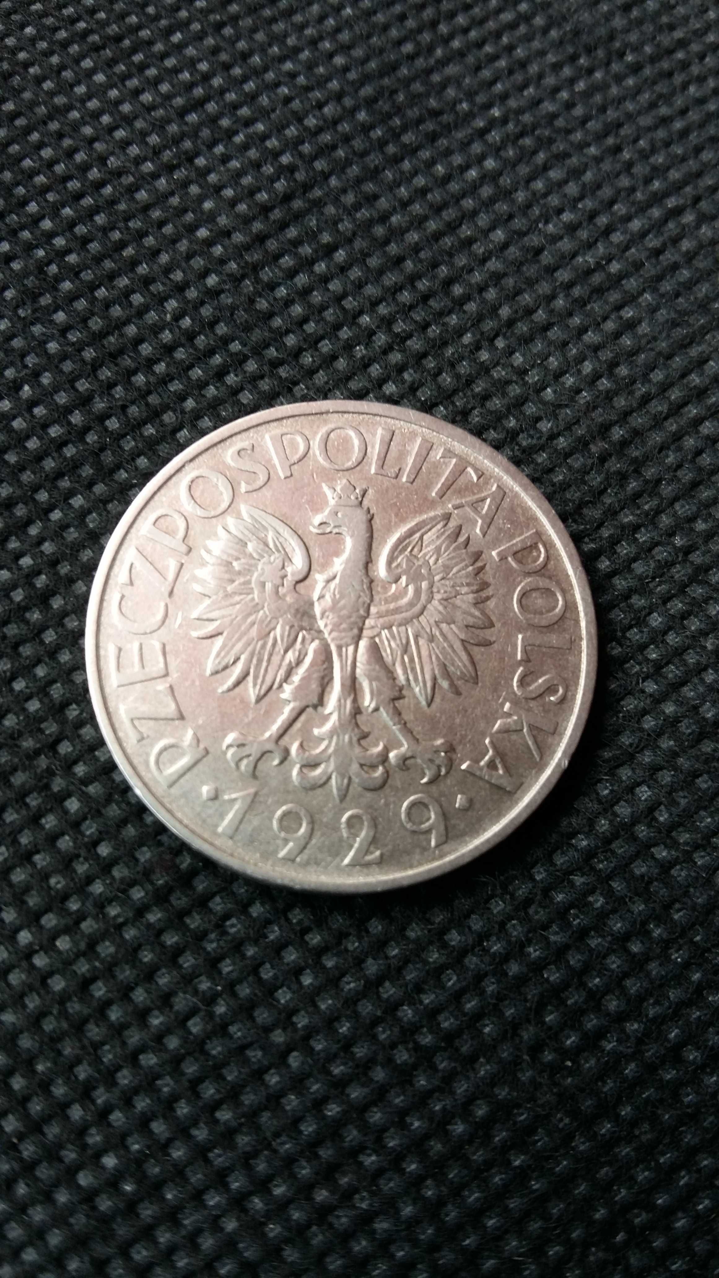 Moneta 1 złoty z 1929 roku zm.