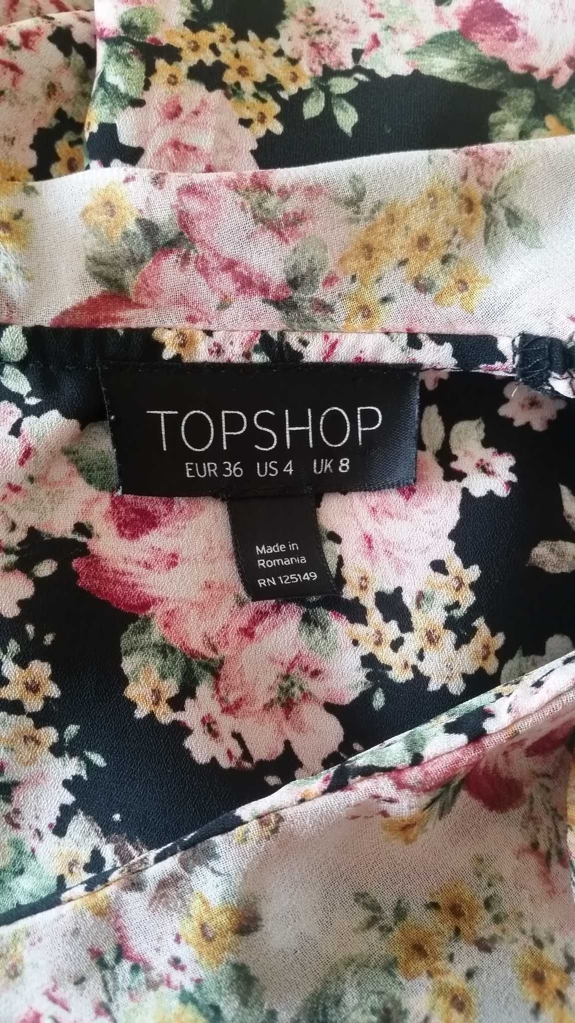 XS S Topshop bdb+ sukienka w różyczki