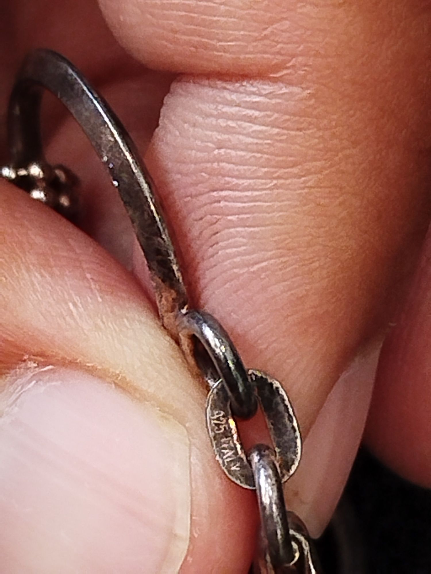 Pulseira prata cm elos largos