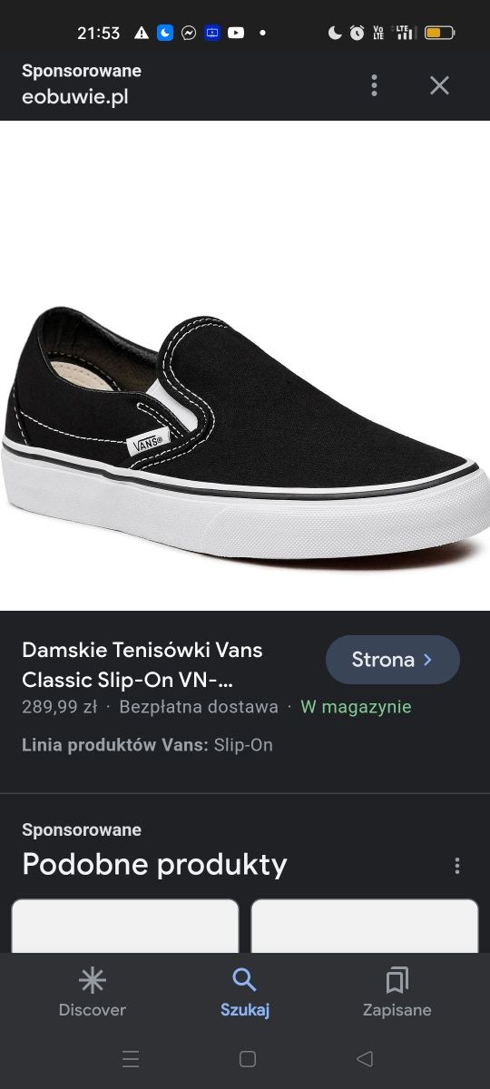 Vans tenisówki czarne, w bardzo dobrym stanie, rozm 36.Okazja.