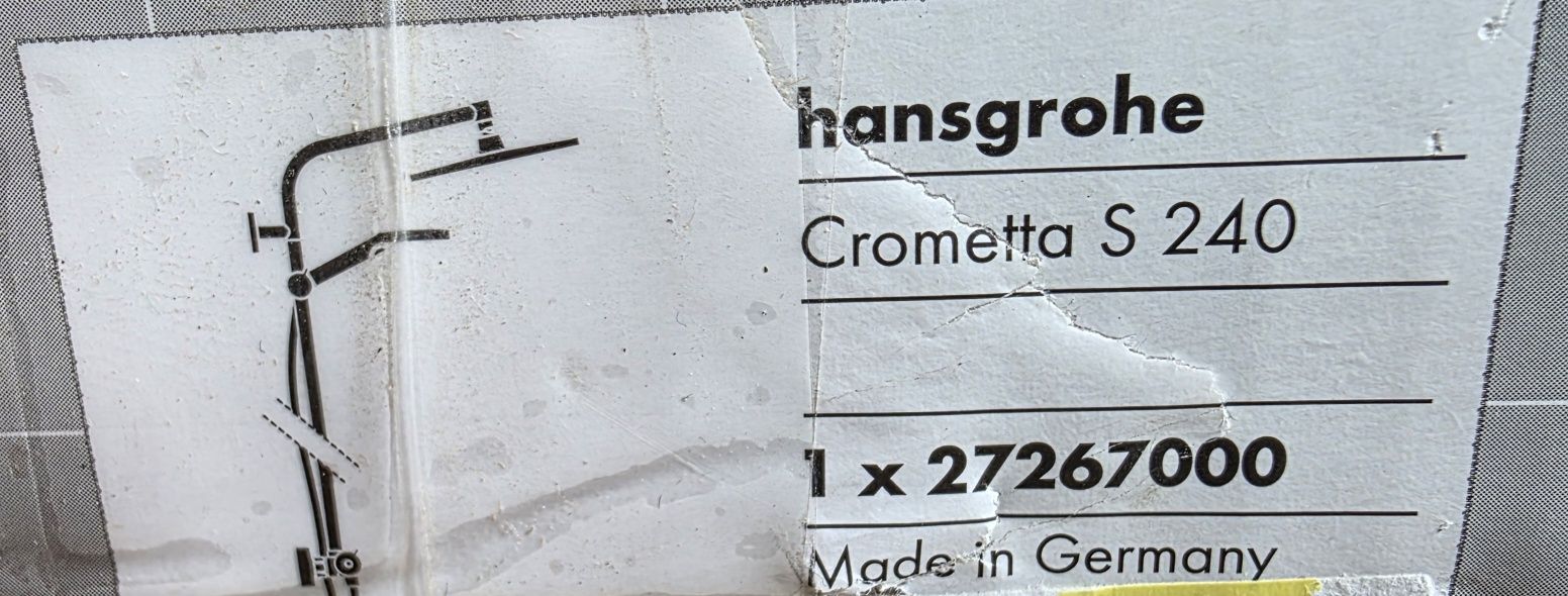 HANSGROHE CROMETTA S240 Kolumna Termostatyczna bateria prysznicowa