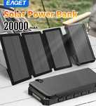 Повербанк на сонячній батареї, Power Bank, 20000 mAh, Ліхтар