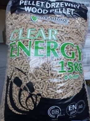 Pellet drzewny Clear Energy, certyfikat, darmowy transport, Poltarex,