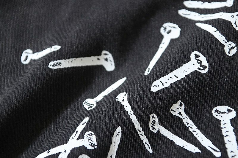 OFF-white футболка мужская с гвоздями гвозди черная варенка оверсайз