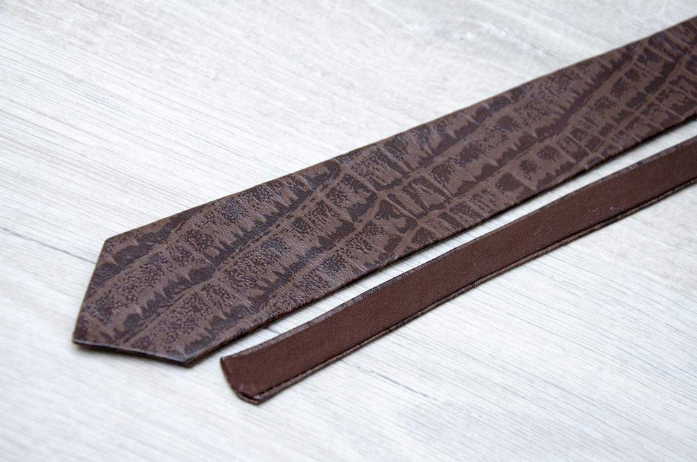 Краватка з натуральної шкіри Angelo Litrico Vintag