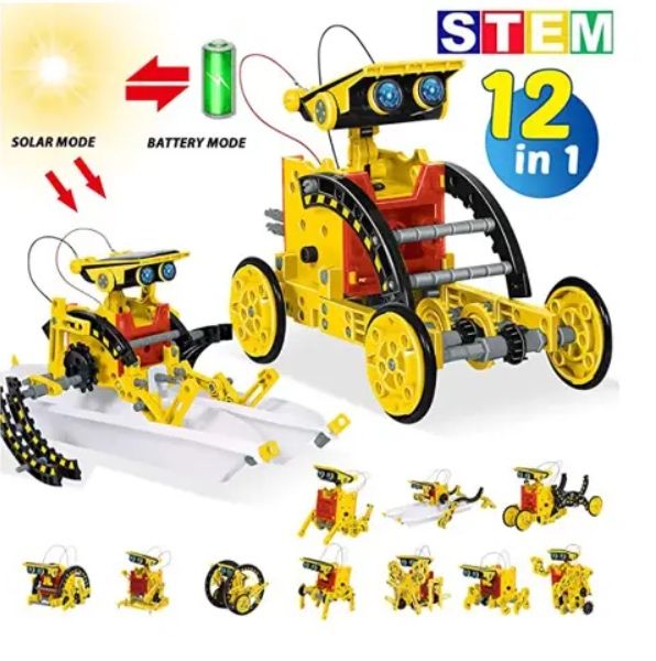 Конструктор Stem Робот науковий на сонячній батареї 12в1