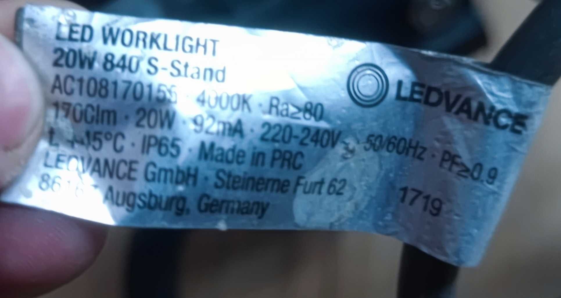 Naświetlacz LEDVANCE Reflektor Roboczy LED 20W 1700lm 4000K IP65