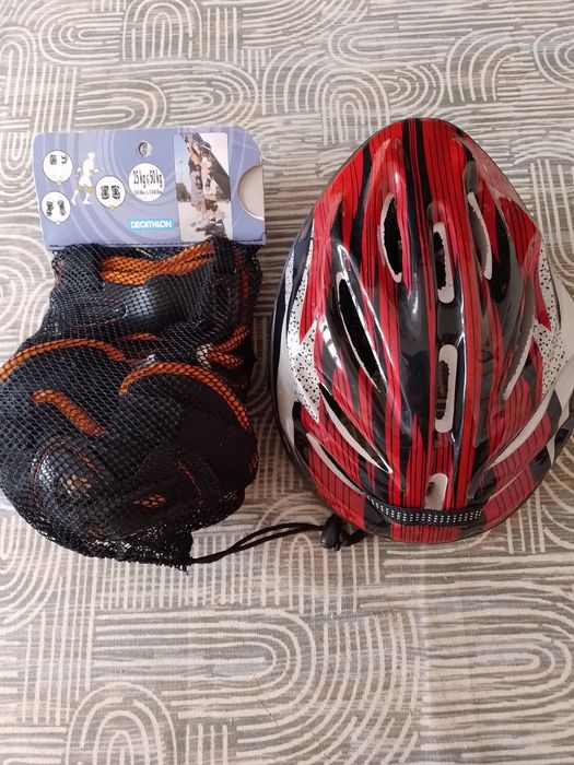 Capacete para Bicicleta e Conjunto de Proteção para Bicicleta