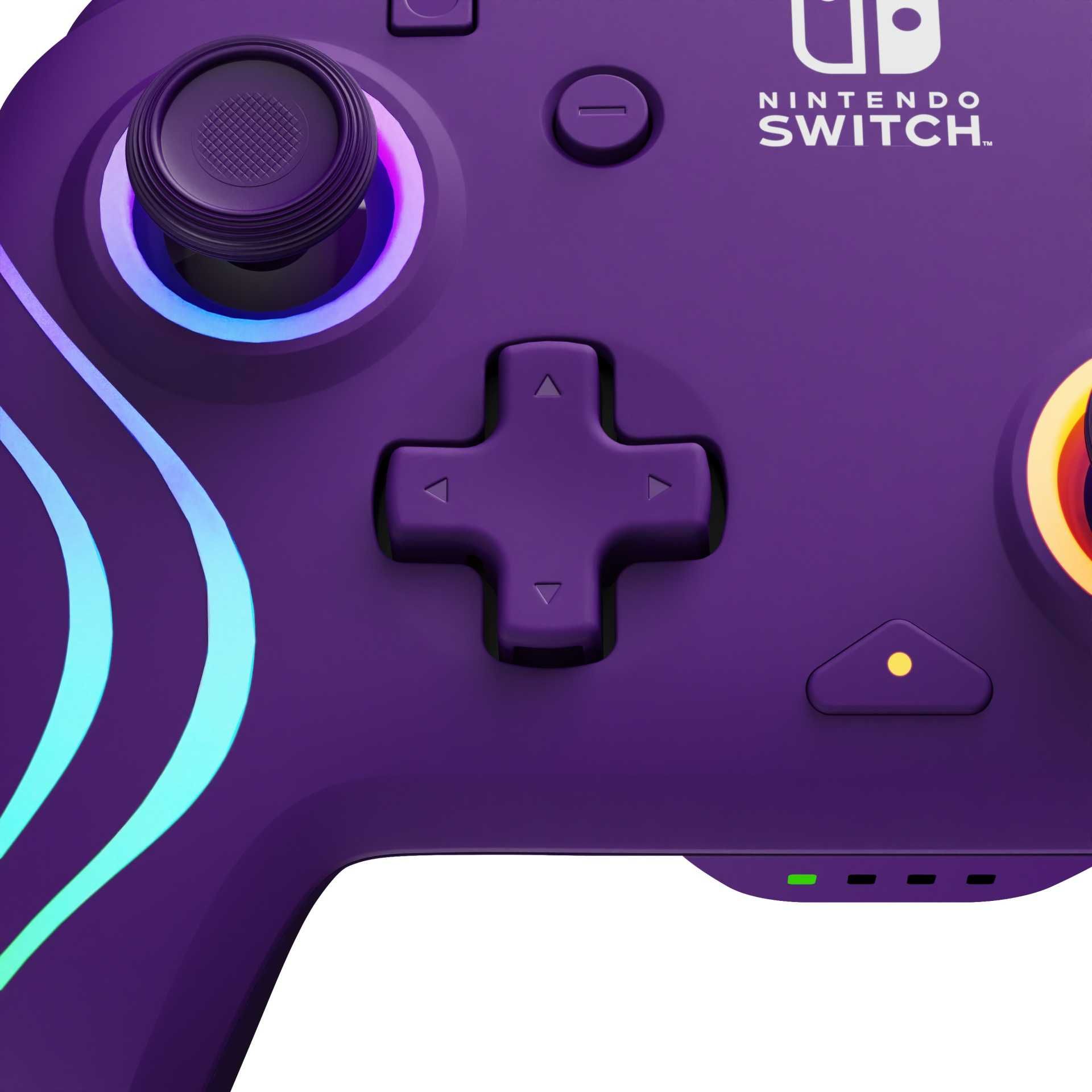 PDP do Nintendo SWITCH Pad bezprzewodowy AFTERGLOW WAVE - fioletowy