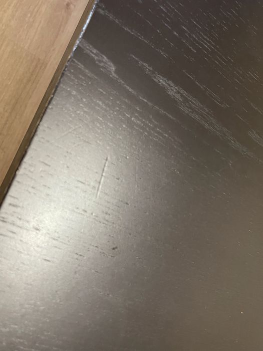 Mesa ikea 95x175 extensivel até 2,60 preta + 6 cadeiras