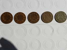 5 moedas de XX Reis de 1884