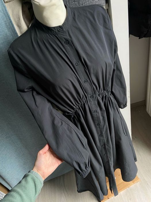Sukienka koszulowa Zara S maxi talia oversize Basic minimalizm