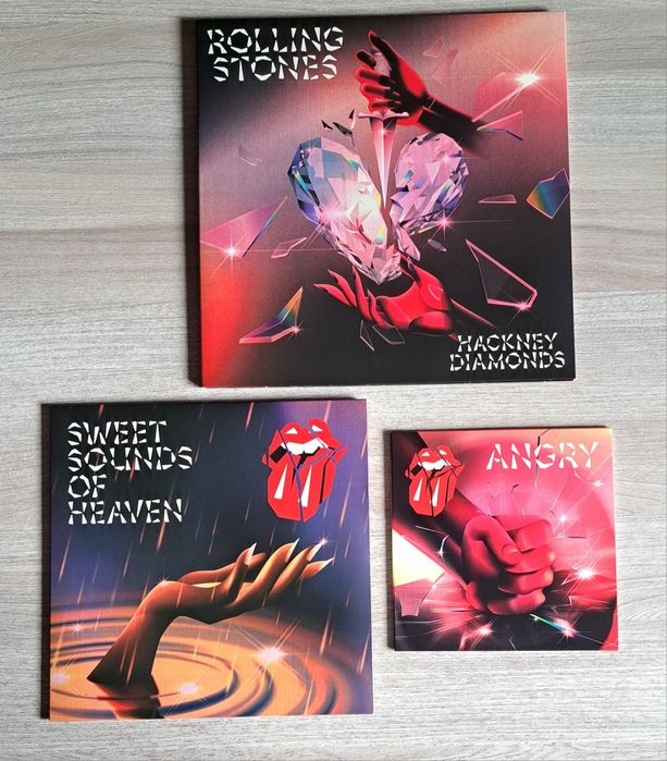 The Rolling Stones - 3 x WINYL - Hackney Diamonds FUKSJA + 2 Single