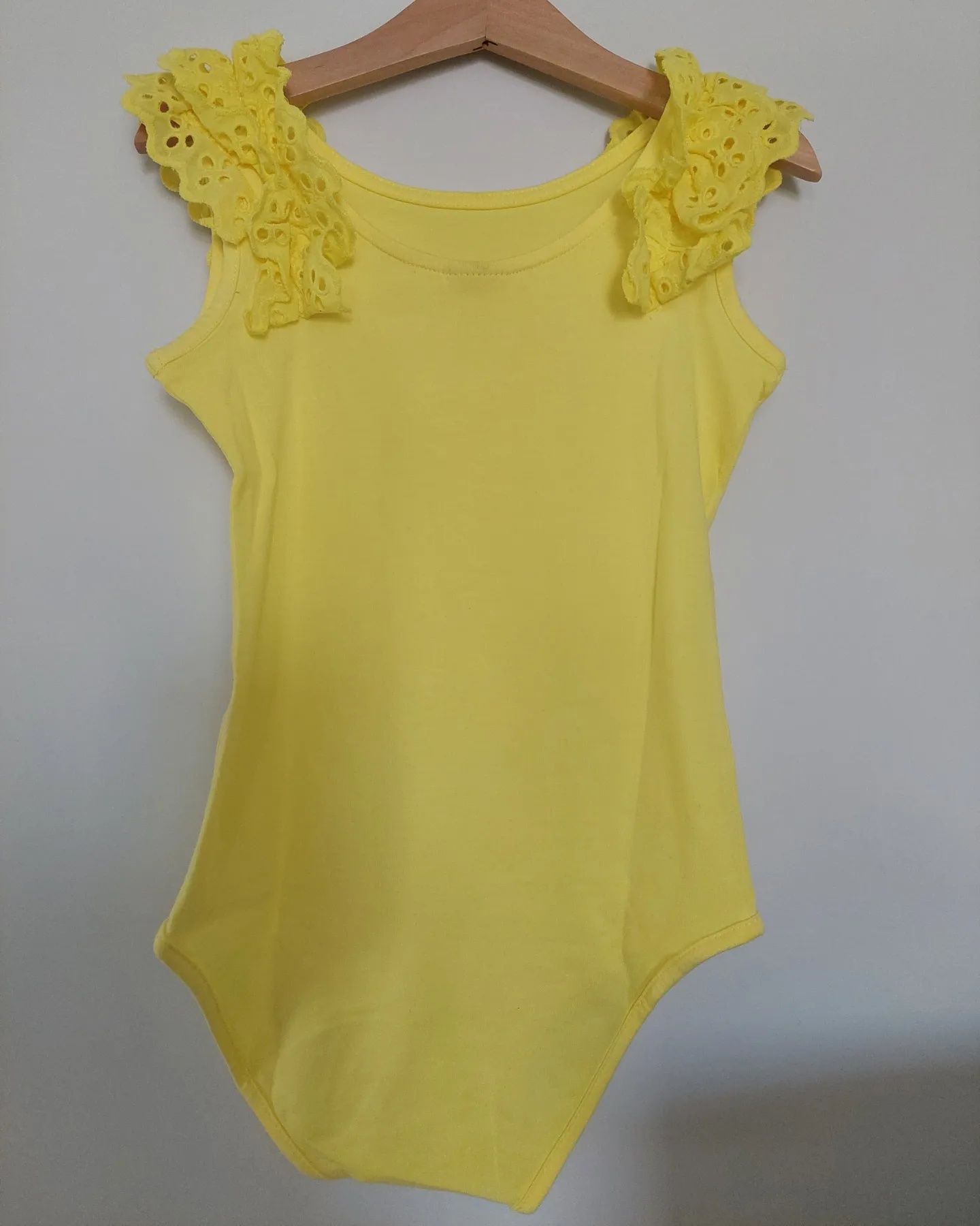 Body Menina Zara Girls Amarelo